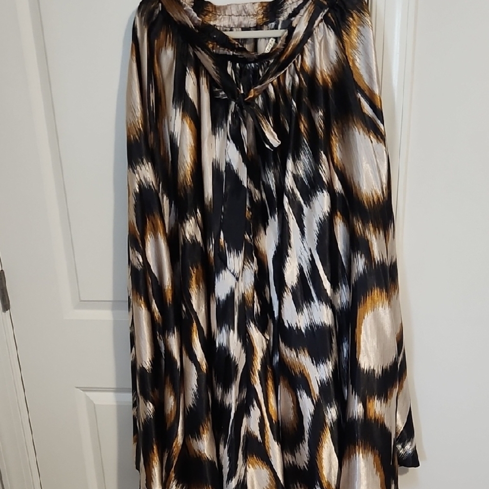 Elegant Animal Print Maxi Skirt